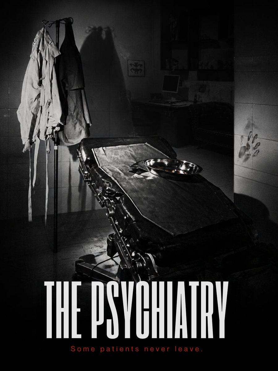 Cover des Escape Rooms The Psychiatry mit Zwangsjacken und OP-Liege